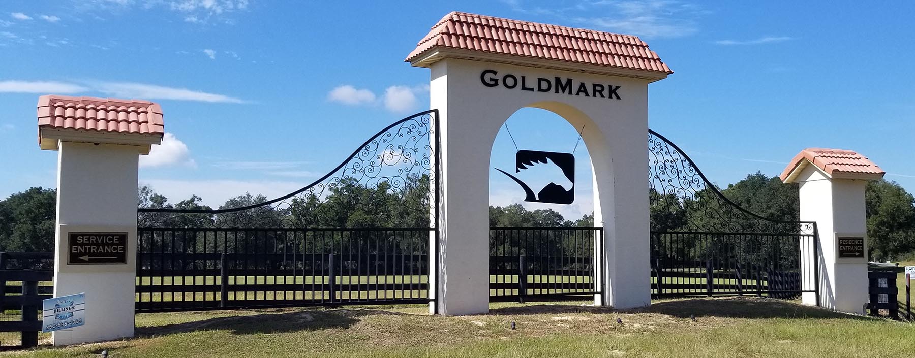 GoldMark Farm entrance sign